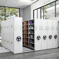 Étagères de bibliothèque coulissantes, étagères compactes en métal, armoires, système de rayonnage mobile à haute densité en métal pour bureau, armoire en acier
