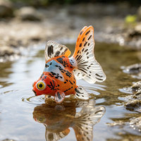 Ornements décoratifs en PVC de simulation transfrontalière, jouets, modèles de poissons ornementaux, poissons rouges, animaux dorés rouge et blanc, modèles Sky Crane