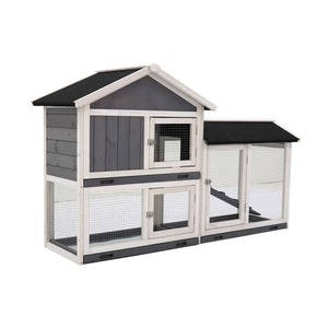 Cage à lapins en bois massif, abri extérieur résistant aux intempéries pour lapins, poulets, canards, pigeons, <span class=keywords><strong>enclos</strong></span> pour animaux de compagnie toutes saisons - Product Image 1