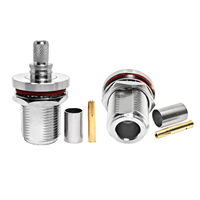 Connecteurs coaxiaux RF de type N femelle 50 ohms à sertir pour câbles LMR240 H155 RG59 RG-8X, approvisionnement direct usine
