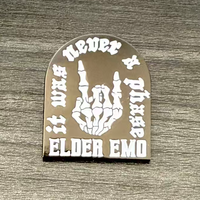 Al por mayor: Pines de metal esmaltados de música, estilo Emo Rock clásico, con la frase 'It Was Never Just a Phase', insignias y regalos de recuerdo para fanáticos veteranos de la música Emo