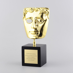 Trofeo Creativo de Metal con Forma de Rostro, Premio de la Academia Británica de Cine, Souvenir de Aleación, Embalaje en Cartón, Fábrica de Origen en Shenzhen - Product Image 4