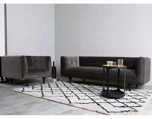 Bắc Âu Chất Lượng Cao Màu Xanh Lá Cây Nhung Sofa Hiện Đại Vải Chesterfield Đồ Nội Thất Nhà Trực Tuyến - Product Image 4