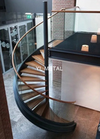 Escalier en spirale moderne en métal YL METAL, escalier en spirale en métal sur mesure pour l'intérieur et l'extérieur