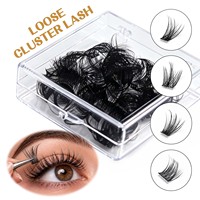 Kit de cils en grappe DIY en gros, extensions de cils, grappes de cils, logo personnalisé, cils en grappe