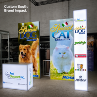 Stand d'exposition personnalisé SEG rétroéclairé pour salon professionnel, boîte à lumière LED, cadre en aluminium modulaire, stand d'exposition portable, OEM ODM, logo personnalisé