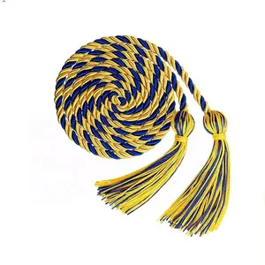 工場直販ゴールデンホワイトレッドカラーオナーコード/卒業ロープ