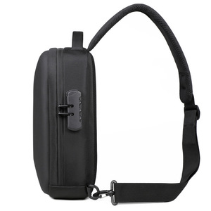 Bolso de pecho con cremallera multifuncional de negocios con carga USB impermeable elegante de EVA a la moda con logotipo personalizado-bandolera de hombro para - Product Image 4