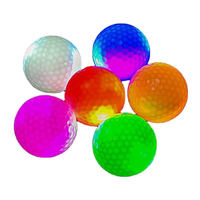 Balles de golf de haute qualité en Surlyn, deux pièces, dureté 70-75, lumineuses, pour la pratique en extérieur et l'entraînement nocturne