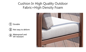 Brighthome, nuevo sofá individual y juego de mesa auxiliar, juego de sofá de jardín impermeable para exteriores, muebles de exterior modernos de lujo para jardín - Product Image 6