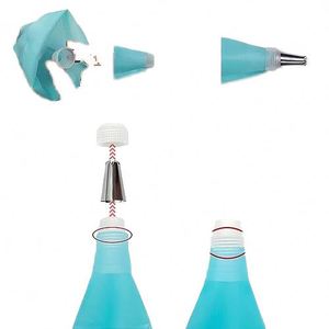 Reusable <b>Silicone</b> Piping Tips Pastry Bags Icing Smoother Couplers Frosting Tips Kids Cooking <b>Baking</b> Cake Tools - Product Image 3