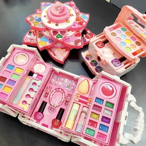 Ensemble de maquillage portable pour enfants, lavable, cadeau d'anniversaire pour fille, boîte à cosmétiques portable pour princesse, jouet - Product Image 3