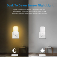 Lampu Malam LED Senya-Pro Custom Dimmable dengan Sensor Senja hingga Fajar, Modern, ABS, Colokan Listrik, Cahaya Putih Hangat untuk Kamar Tidur, Rumah, dan Anak-Anak