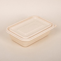 Conteneur en plastique ABS rectangulaire jetable personnalisé pour emporter, emballage alimentaire biodégradable avec couvercle, marque FUHAN, épaisseur 1 mm