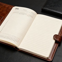 Cuaderno de Cuero Marrón A5, Diario de Cuero Genuino con Logotipo Impreso, Páginas con Grabado, Soporte para Bolígrafo, Cuaderno de Viaje y Oficina