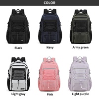 Sac à dos scolaire japonais Kawaii mignon en polyester imperméable grande capacité avec fermeture éclair et poignée souple