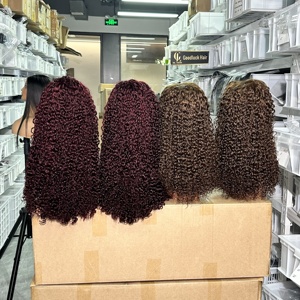 Peluca de Cabello Humano Rizado Pixie Birmano de 30 Pulgadas, Cabello Vietnamita Virgen SDD, Disponible para OEM, Peluca Frontal de Encaje sin Pegamento - Product Image 4