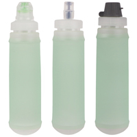 Bouteille d'eau à fond rond de 500 ml (17 fl oz), sans BPA, bouteilles de course à pied à compression, gourde souple en TPU, gourde d'hydratation pliable