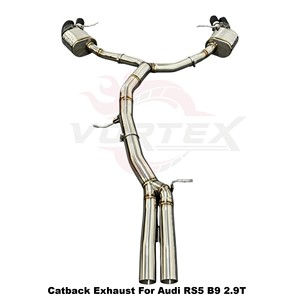 Escape Trasero Vortex de Alto Rendimiento en Acero Inoxidable para Audi RS5 B9 2.9T 2019-2025, Modificación Tuning - Product Image 4