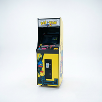 Machine de jeu d'arcade classique rétro verticale personnalisable en bois et acrylique, à monnayeur, avec jeu à thème chanceux, 1-2 joueurs