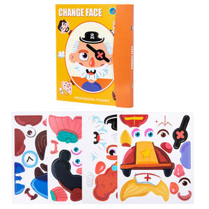 ของเล่นหนังสือเปลี่ยนหน้าแบบหนีบสำหรับเด็กเล็ก เกมการศึกษาสำหรับพ่อแม่และลูก ช่วยให้รู้จักการแสดงออกทางใบหน้า เสริมสร้างจินตนาการ - Product Image 5
