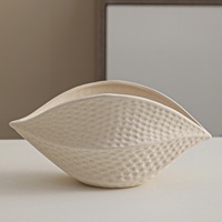 Corbeille à fruits en céramique en forme de coquille, style nordique minimaliste, pour salon, table basse, rangement de collations et bonbons