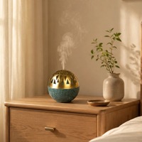Brûleur d'encens en marbre travertin de luxe personnalisé, brûleur de bakhoor en pierre naturelle, décoration d'intérieur arabe, Mubkhar