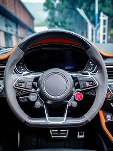 Accessoires de voiture personnalisés Volant pour <span class=keywords><strong>Audi</strong></span> A6 A7 A8 S6 S7 S8 C8 2018 2019 2020 2021 2022 <span class=keywords><strong>2023</strong></span> - Product Image 3