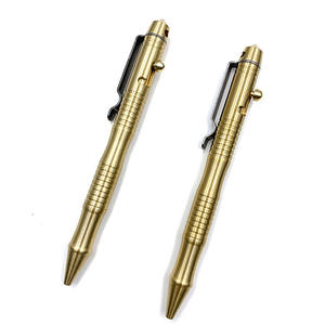 Custom Logo Premium Business Brass <b>Copper</b> Bolt Ballpoint Pen 0.7mm Gold Luxury Titanium Alloy <b>for</b> <b>Men</b> <b>Gift</b> - Product Image 4