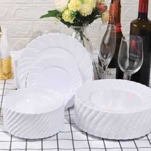 Plato Reutilizable Ecológico Transparente de 10 Pulgadas de PS, Plástico Resistente para Restaurantes, Fiestas y Cenas - Product Image 3