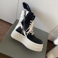 2026 Baskets de luxe de créateur de qualité supérieure pour hommes, chaussures de sport tendance noires à lacets, décontractées et épaisses, en cuir tendance européen