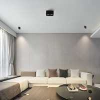 Plafonnier LED moderne minimaliste à double tête 12W IP65 dimmable, montage en surface, anti-éblouissement, carré, pour salon et chambre