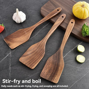Spatule en <span class=keywords><strong>bois</strong></span> de <span class=keywords><strong>teck</strong></span>, ustensiles de cuisine spécifiques, cuillère en <span class=keywords><strong>bois</strong></span> antiadhésive, ustensiles de cuisine, ensemble Lovewood, résistant à la chaleur - Product Image 4