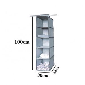 Hanging Organizer <b>Units</b> <b>Storage</b> Cloth Boxes Multi-purpose Hanging Closet Organizer Wardrobe Shelf - Product Image 2