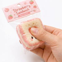 Jouet Squishy en Silicone Kawaii en Forme de Gâteau et Biscuit, Anti-Stress à Remontée Lente, Jouets à Presser, Vente en Gros OEM, Cadeau Promotionnel