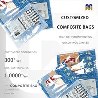 Sacs en plastique composite PE, pochettes laminées personnalisées imprimées, emballage résistant aux basses températures pour les aliments congelés et les fruits de mer