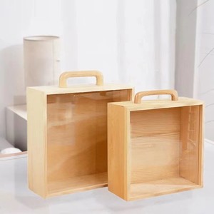 Caja de regalo rectangular de madera de 8.5 cm, hecha a mano, de pino, para recuerdos de boda o cumpleaños. - Product Image 4
