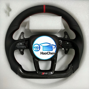 Volant sport en fibre de carbone forgé sur mesure avec palettes de changement de vitesse compatible avec <span class=keywords><strong>Audi</strong></span> B9 A4 <span class=keywords><strong>A5</strong></span> S4 S5 - Product Image 1