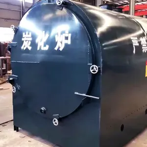 Horno continuo de tilo, máquina de horno de carbonización de aserrín de biomasa en Kenia