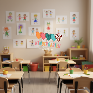 T-shirt à manches longues et col rond pour femme, style Y2K, avec imprimé d'enseignante de maternelle, tissu tricoté en polyester et élasthanne, toutes saisons - Product Image 2