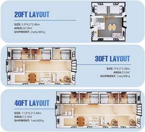 Maison conteneur extensible préfabriquée modulaire de 20 pieds et 40 pieds, mini-maison pliable avec salon, en acier de luxe pour grand-mère - Product Image 5