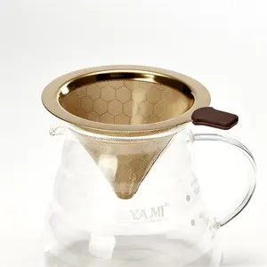 Sino Union Draagbare Koffie Filter Rvs V60 Koffie Filter