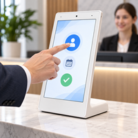 Tablette Android verticale 10,1 pouces en forme de L pour l'enregistrement des visiteurs au bureau, terminal tactile RK3566 avec WiFi, Bluetooth et RJ45