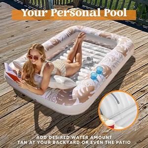 Flotteur gonflable <span class=keywords><strong>de</strong></span> chaise longue <span class=keywords><strong>de</strong></span> piscine <span class=keywords><strong>de</strong></span> bronzage, flotteurs <span class=keywords><strong>de</strong></span> piscine <span class=keywords><strong>de</strong></span> 70 "x 46" pour adultes avec oreiller, salon <span class=keywords><strong>de</strong></span> lit <span class=keywords><strong>de</strong></span> bronzage pour l'eau, boule pour enfants - Product Image 3