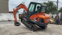Excavadora de cadenas Doosan DX55-3C de 5 toneladas, miniexcavadora con cazo de excavación y motor para construcción y movimiento de tierras