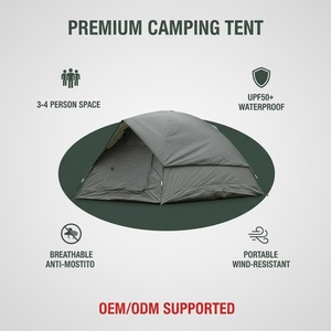 Camping Hiking <b>Tent</b> 5-6 People Double-Layer One Bedroom <b>Large</b> Space 1500-2000mm Waterproof Sun-Proof Four-Season Outdoor Jungle - Product Image 5