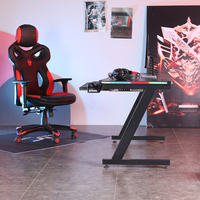 Échantillon gratuit Offre Spéciale maison noir bureau d'ordinateur pieds en forme de K table de joueur lumière LED ensemble de bureau table de jeu rgb ensemble de chaises
