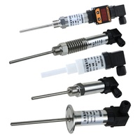 Tahan panas pt100 sensor suhu sensor suhu pemancar suhu terintegrasi RS485 4-20ma modul 0-10v