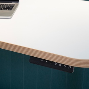 Customize Modern Height Adjustable Workstation <b>Table</b> Wooden Sit Stand Electric Standing Workstation <b>Desk</b> - Product Image 6