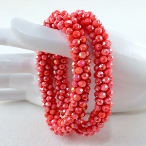 Новые оптовые браслеты из граненых бусин-ронделей, стеклянные браслеты оптом для женщин, браслеты из стеклянных хрустальных бусин - Product Image 1